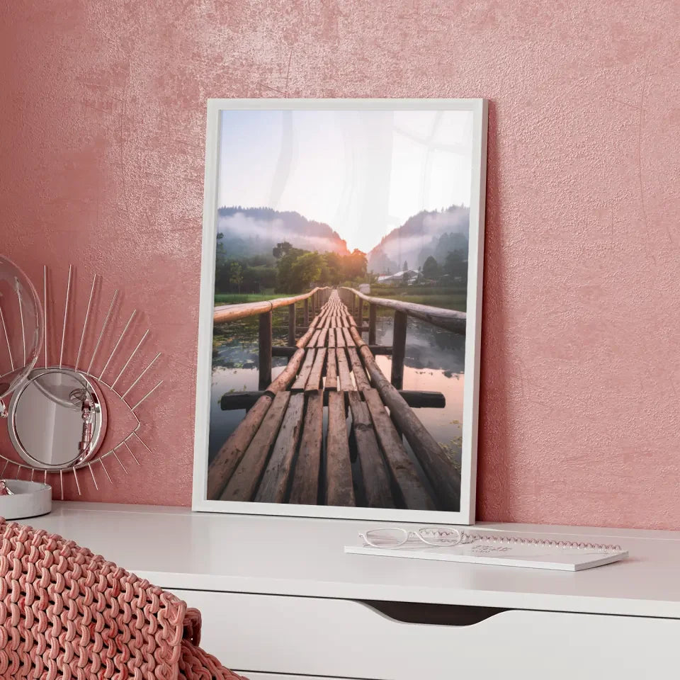 Alpine Landschaft Poster mit See und Bergen für Entspannung 5