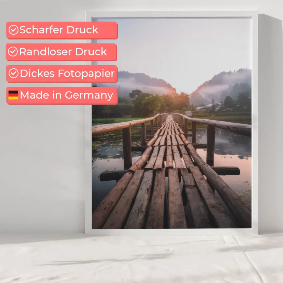 Alpine Landschaft Poster mit See und Bergen für Entspannung 6