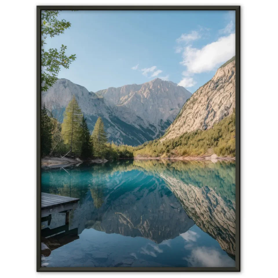 Alpine Poster mit schönem See und Bergen für ruhige Atmosphäre