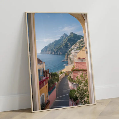 Poster mit Palmen und Sonnenuntergang am kalifornischen Strand 3