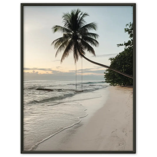 Ruhe und Entspannung am Strand Poster mit Palmenmotiven kaufen