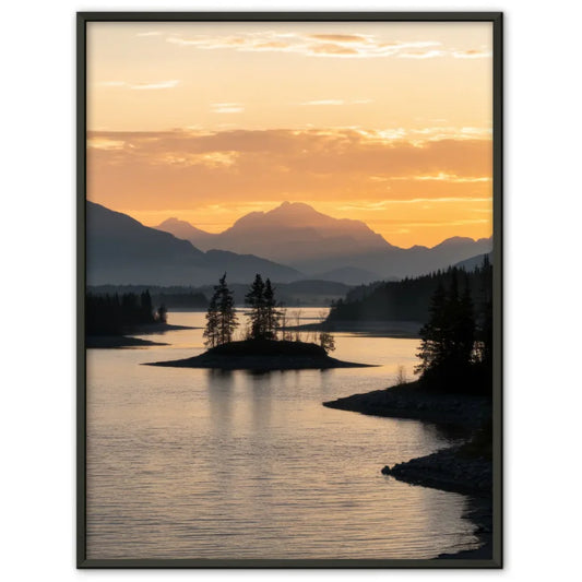 Poster Sonnenaufgang am See für eine bezaubernde Naturdekoration