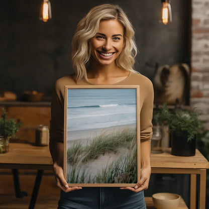 Poster verträumte Landschaft Gardasee mit Oldtimer auf Panoramastraße