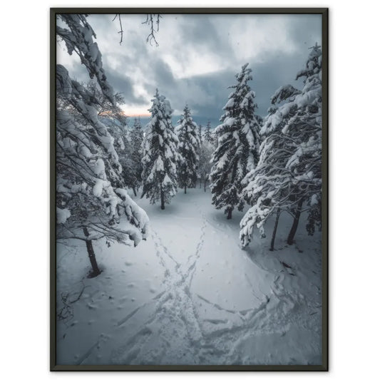 Pastellfarbenes Poster eines rosa Surfbuss mit Strand und Palmen – 70x50 cm 1