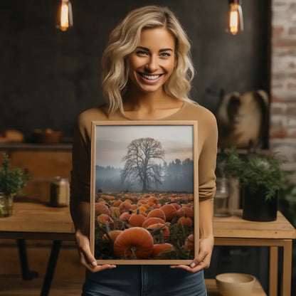 Herbststimmung mit Kürbissen Poster für Naturliebhaber und Deko