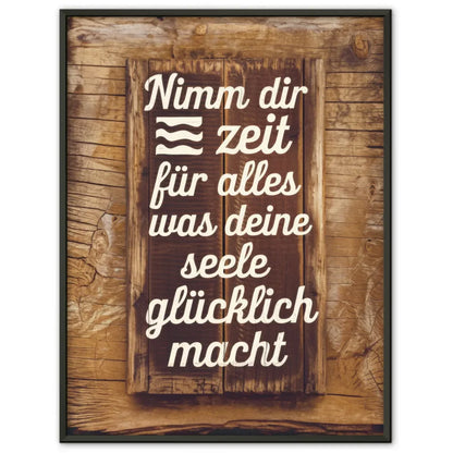 Poster mit Holz Hintergrund und inspirierendem Spruch für dein Zuhause