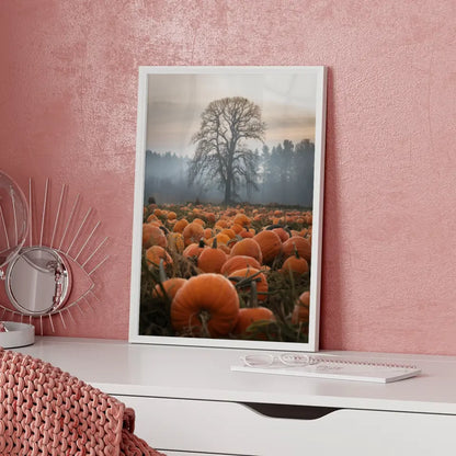 Herbststimmung mit Kürbissen Poster für Naturliebhaber und Deko