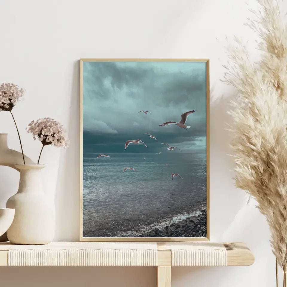 Sonnenblumenfeld-Kunstwerk im goldenen Sonnenuntergang für einladende Räume 4