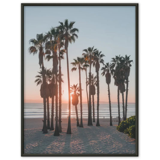 Poster von Kalifornischer Natur am Strand bei Sonnenuntergang