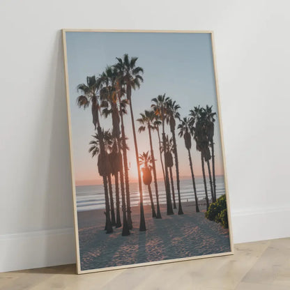 Poster von Kalifornischer Natur am Strand bei Sonnenuntergang