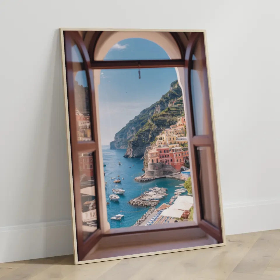 Buntes Blumenrahmen-Poster von Frida Kahlo mit starkem Blick 3