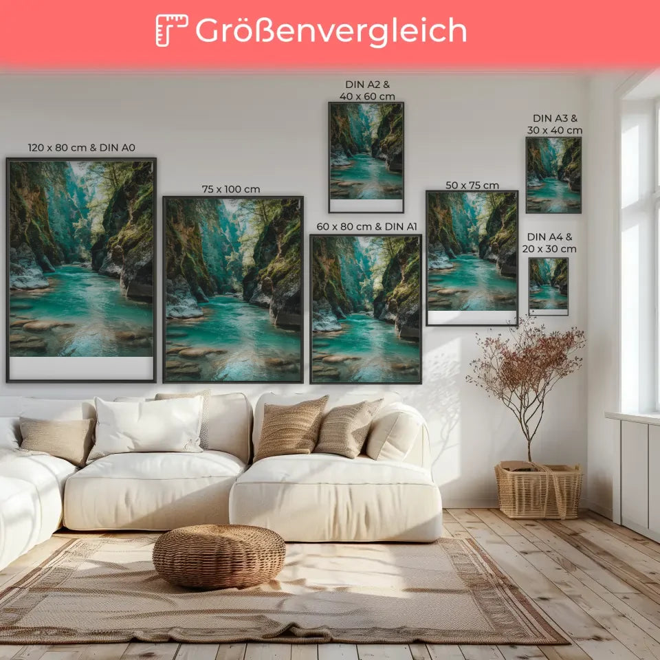 Nostalgisches Flair Herbstliche Parklandschaft Poster für dein Zuhause 7