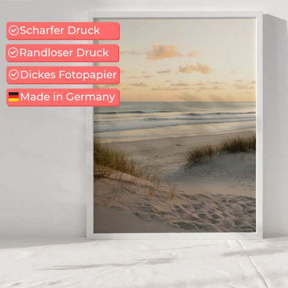 Idyllisches Strandszenen-Poster mit Muschel und sanften Farben 6