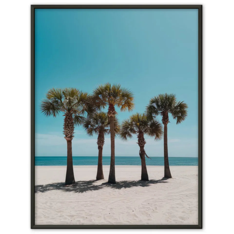 Sonnenuntergang über dem Meer – Küstenlandschaft Poster in warmen Farben 1