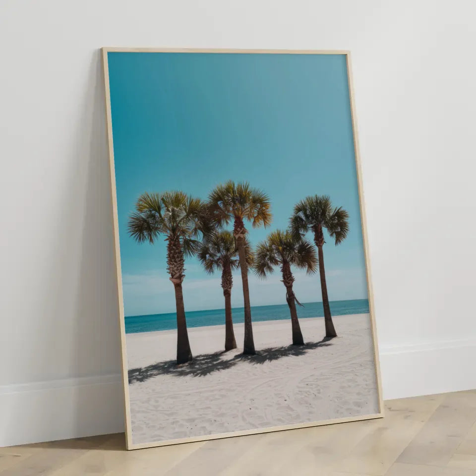 Sonnenuntergang über dem Meer – Küstenlandschaft Poster in warmen Farben 3