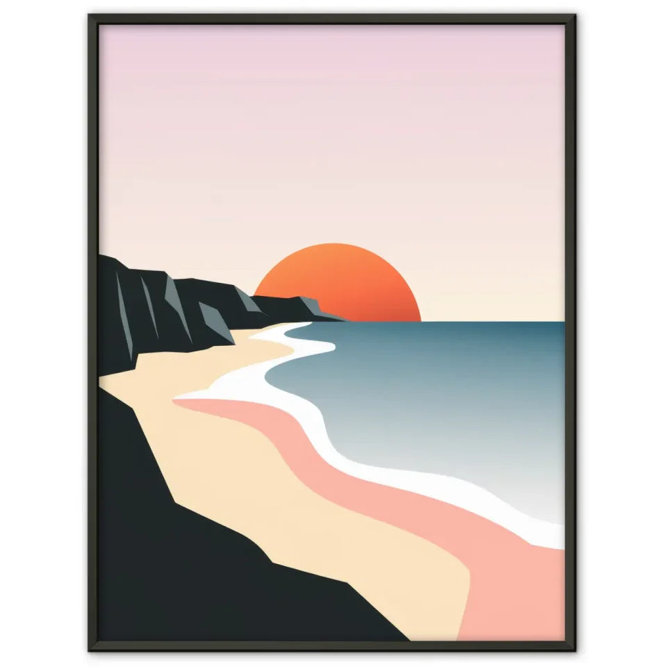 Herbstwald-Poster mit goldenen Lichtakzenten und Nebel, 70x50cm 1