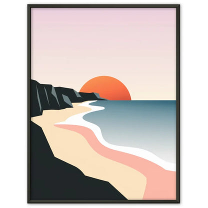 Herbstwald-Poster mit goldenen Lichtakzenten und Nebel, 70x50cm 1