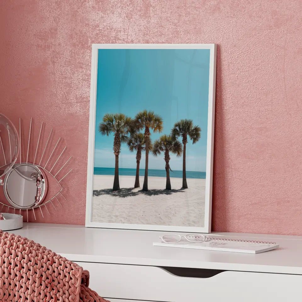 Sonnenuntergang über dem Meer – Küstenlandschaft Poster in warmen Farben 5