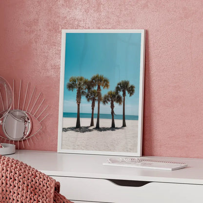 Sonnenuntergang über dem Meer – Küstenlandschaft Poster in warmen Farben 5