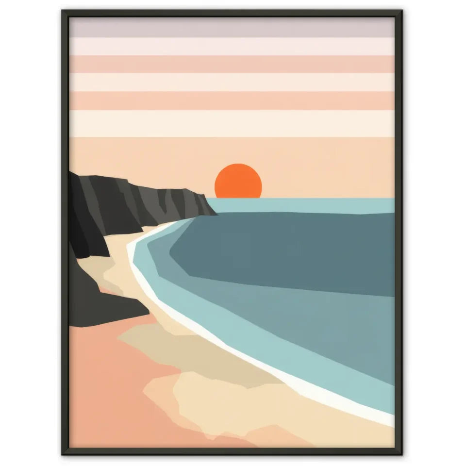 Ruhige Waldlandschaft Poster für Naturliebhaber mit hohen Bäumen 1