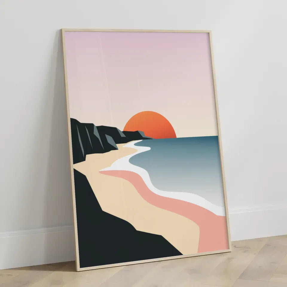 Herbstwald-Poster mit goldenen Lichtakzenten und Nebel, 70x50cm 3