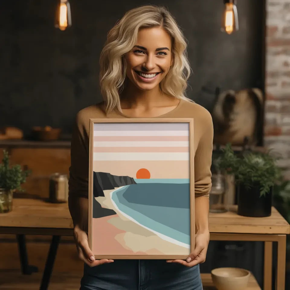 Ruhige Waldlandschaft Poster für Naturliebhaber mit hohen Bäumen 2