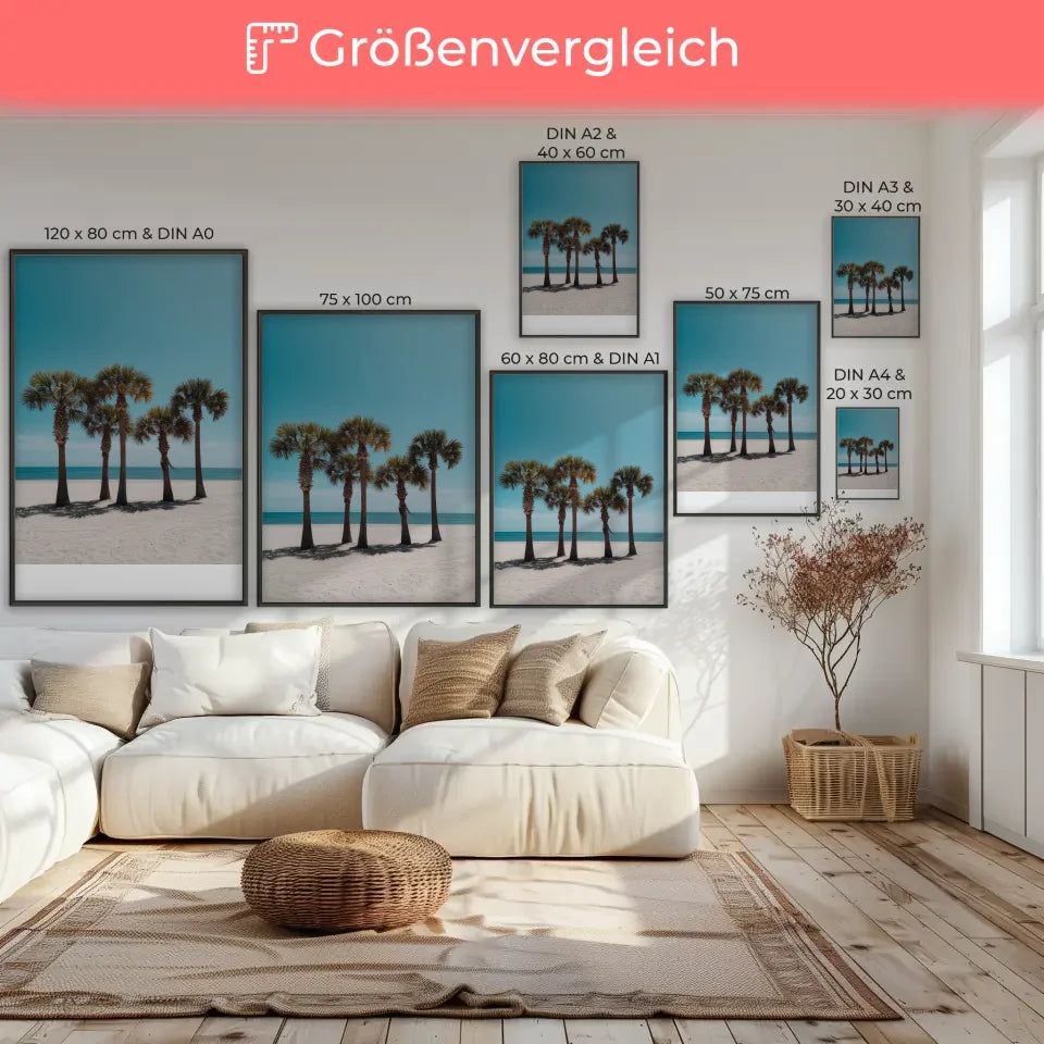 Sonnenuntergang über dem Meer – Küstenlandschaft Poster in warmen Farben 7