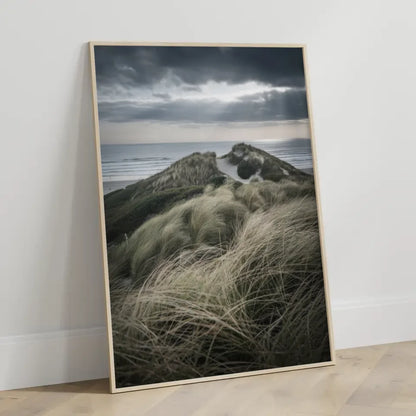 Poster verträumte Landschaft Gardasee mit Oldtimer auf Panoramastraße