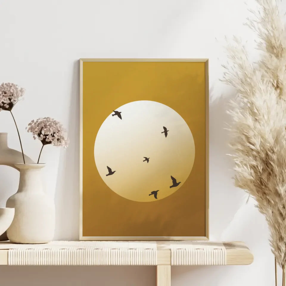 Seelandschaft mit Wald und Bergen - Sonnenaufgang & inspirierendes Zitat 4