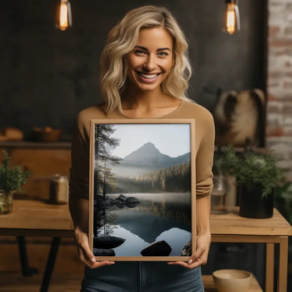Herbstliche Landschaft mit Granitfelsen und bunten Bäumen - Poster 2