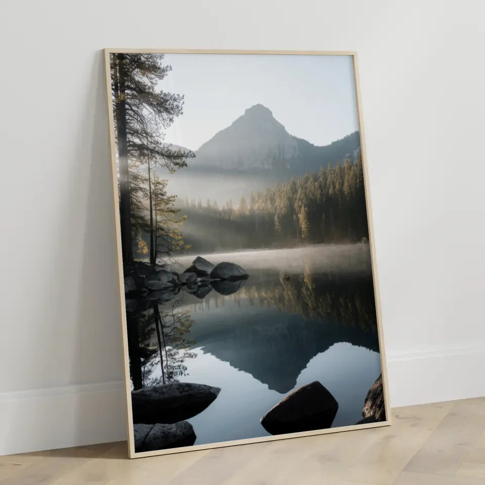 Herbstliche Landschaft mit Granitfelsen und bunten Bäumen - Poster 3