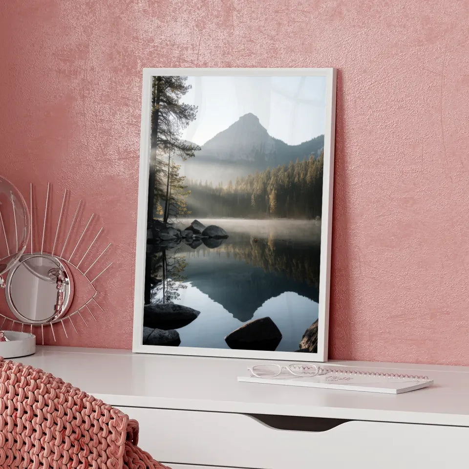 Herbstliche Landschaft mit Granitfelsen und bunten Bäumen - Poster 5