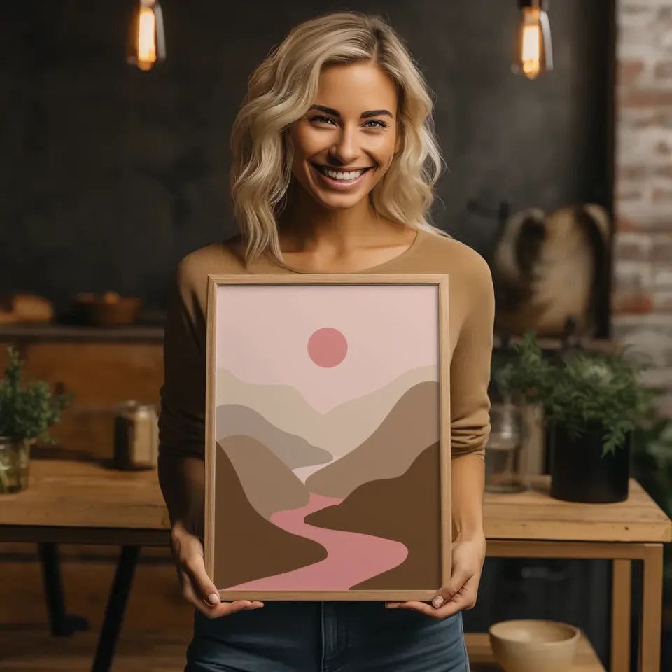 Friedliche Herbstlandschaft mit Bäumen und Granitfelsen im warmen Licht 2