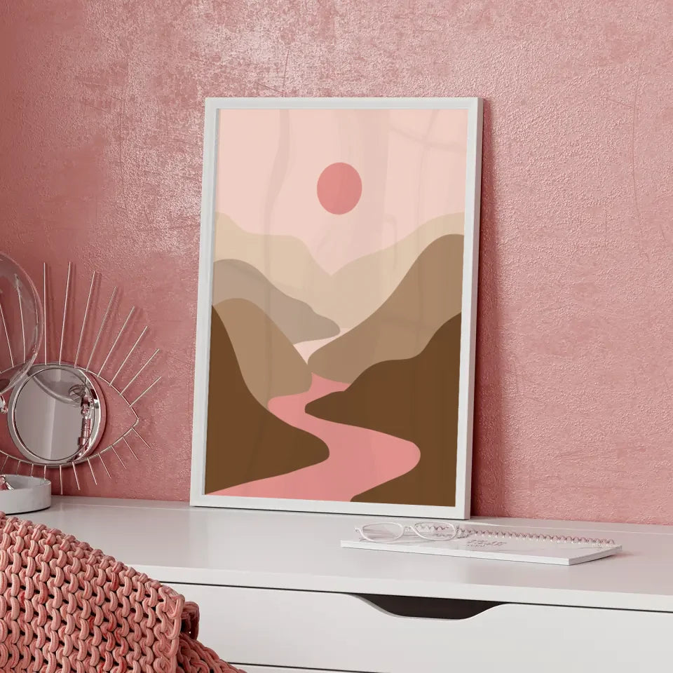 Friedliche Herbstlandschaft mit Bäumen und Granitfelsen im warmen Licht 5