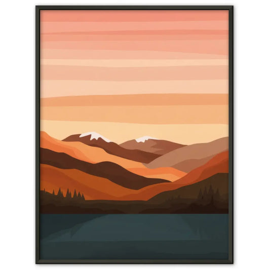 Ruhige Landschaft Poster mit Dämmerung in sanften Farben kaufen