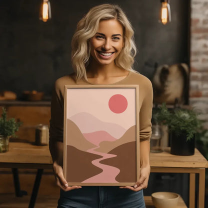 „Vielfältige Naturkunst: Poster mit Berggipfel und idyllischer Landschaft“ 2