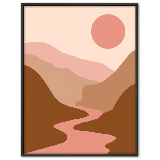 Idyllisches Poster mit See und majestätischen Bergen 1