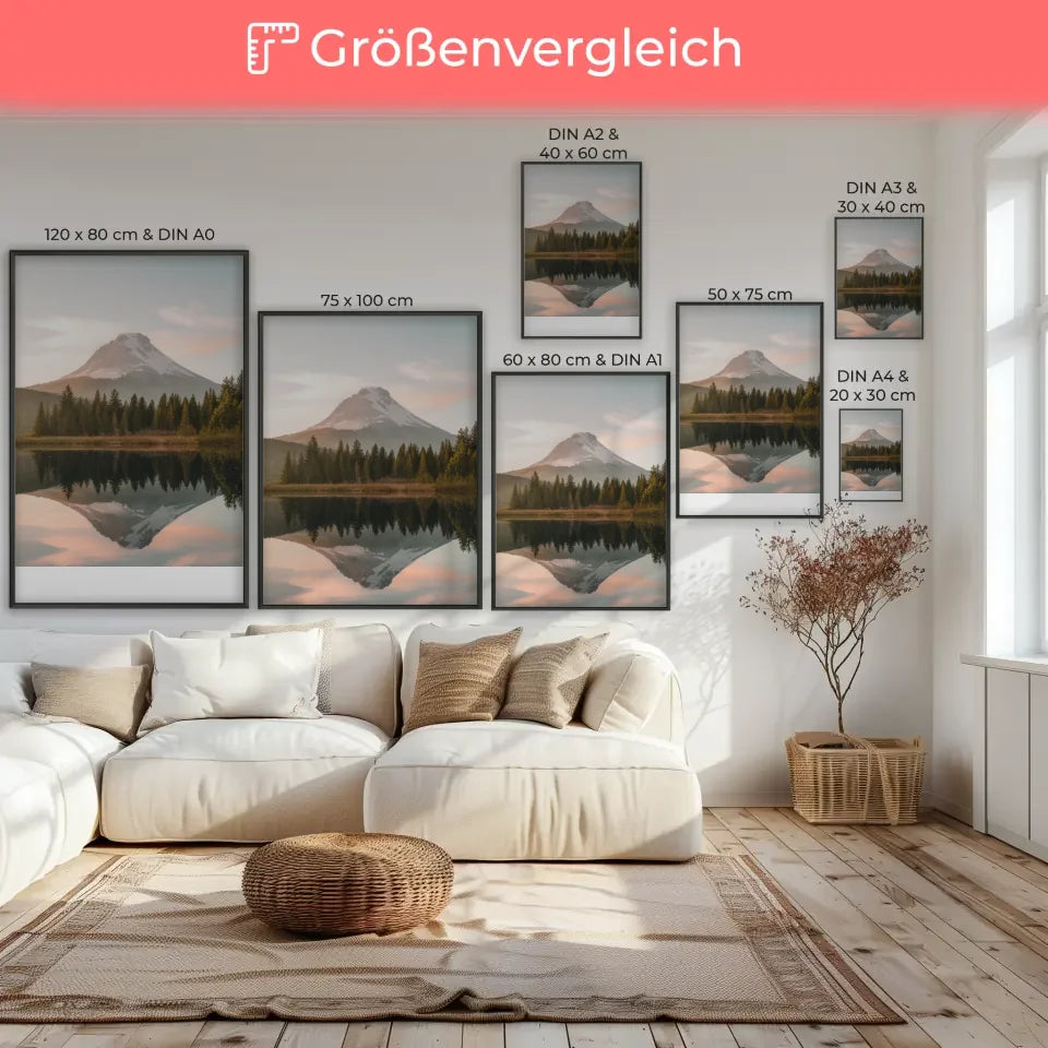 Inspirierendes Zitat mit ruhiger Meeresszene für dein Zuhause 7