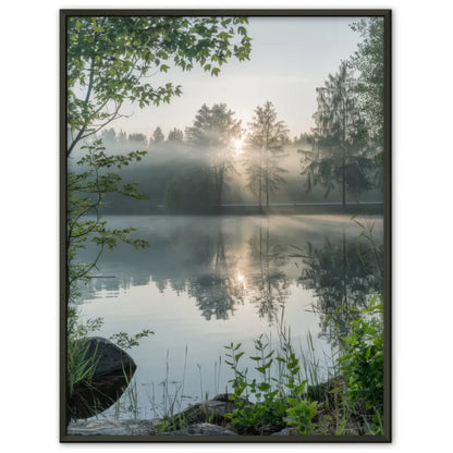 Poster verträumte Landschaft Gardasee mit Oldtimer auf Panoramastraße