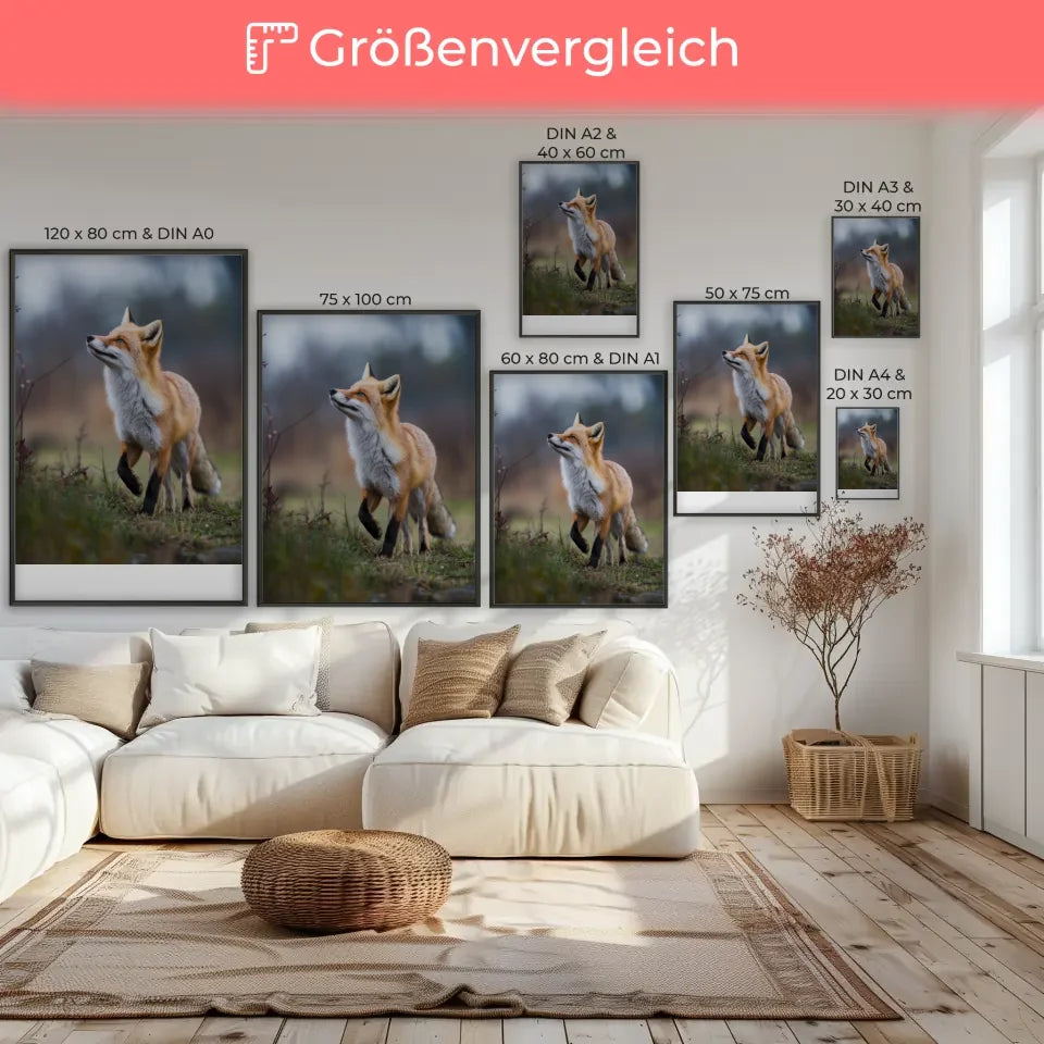 Poster Fuchs im natürlichen Lebensraum – Ruhe und Natur für dein Zuhause