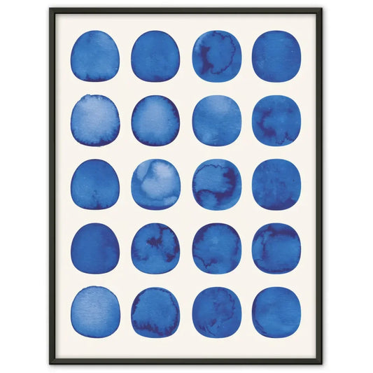 Modernes Wandposter mit blauen Halbkreisen – Kreative Dekoration 1