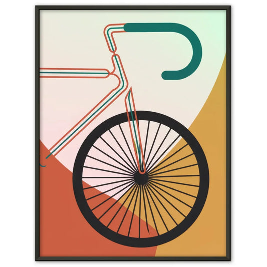 Stylischer Fahrrad Poster mit abstraktem Design in bunten Farben