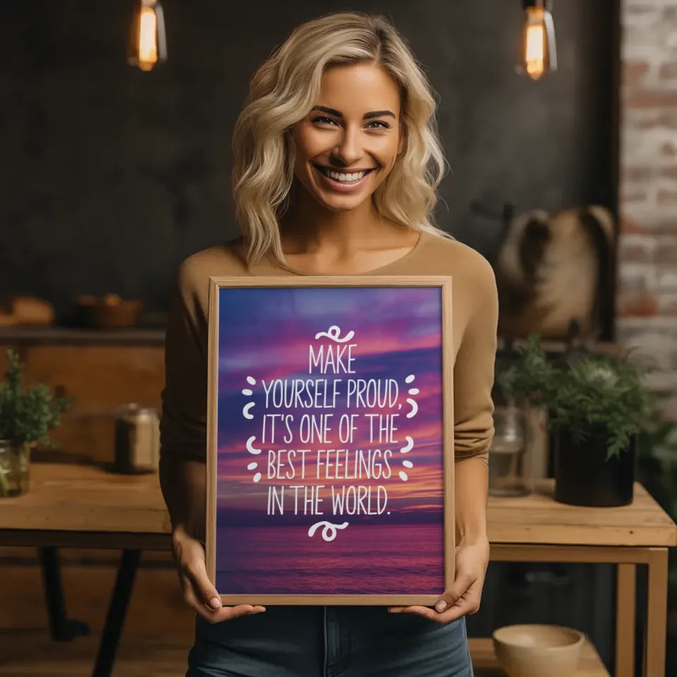 Poster mit Herzen und Sternen auf hellblauem Hintergrund – Dream Design. 2