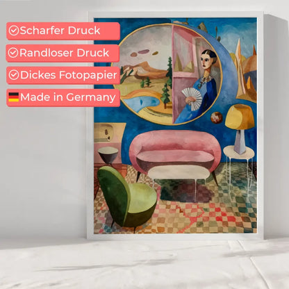Stimmungsvoller Wolkenkratzer-Poster in nebliger Kulisse für dein Zuhause 6