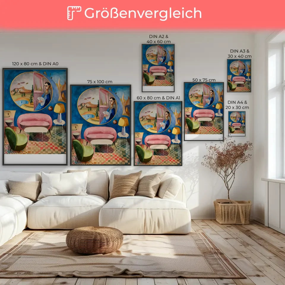 Stimmungsvoller Wolkenkratzer-Poster in nebliger Kulisse für dein Zuhause 7