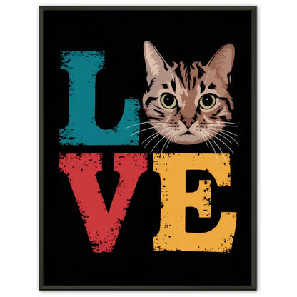 Poster einer Surferin im Sonnenuntergang auf einer Welle mit Himmel 1