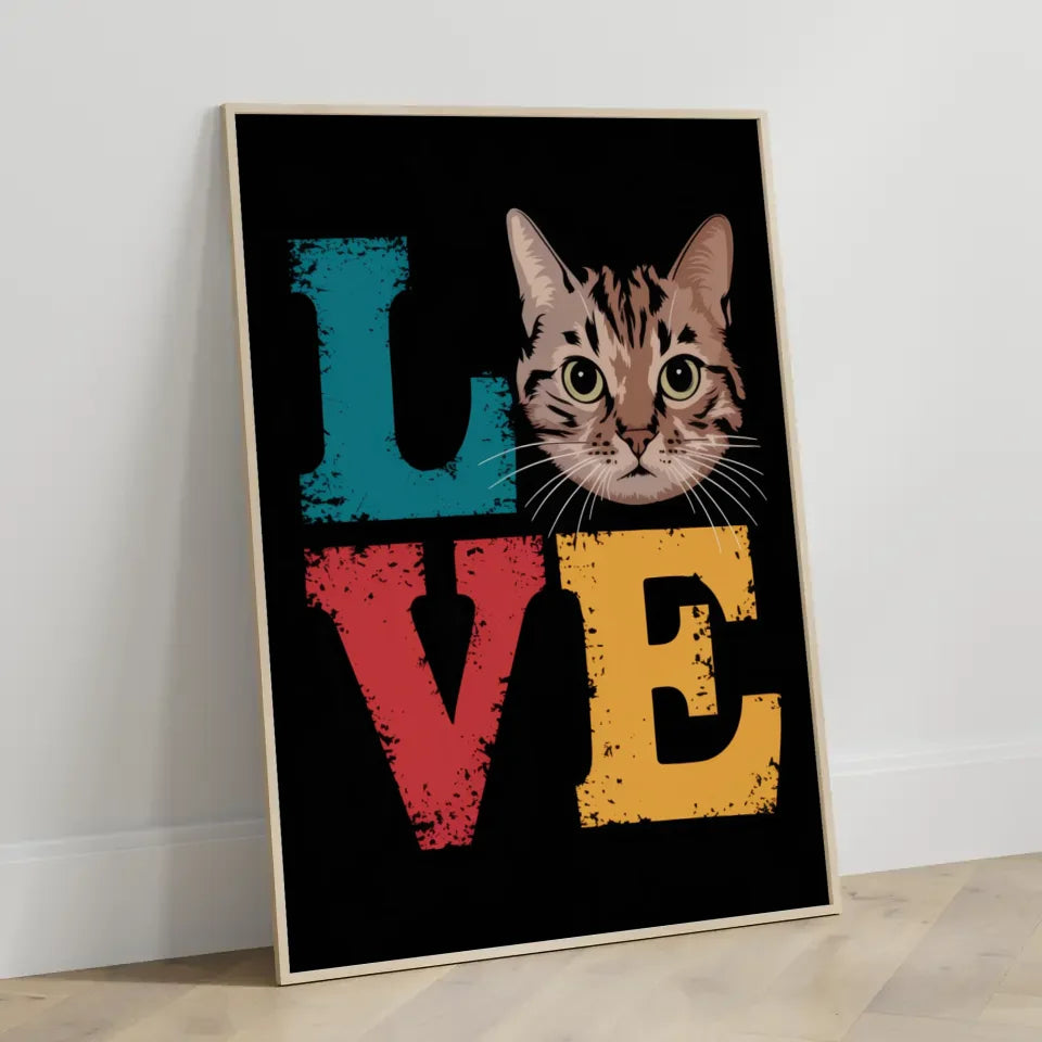 Poster einer Surferin im Sonnenuntergang auf einer Welle mit Himmel 3