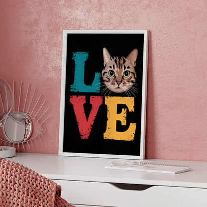 Poster einer Surferin im Sonnenuntergang auf einer Welle mit Himmel 5