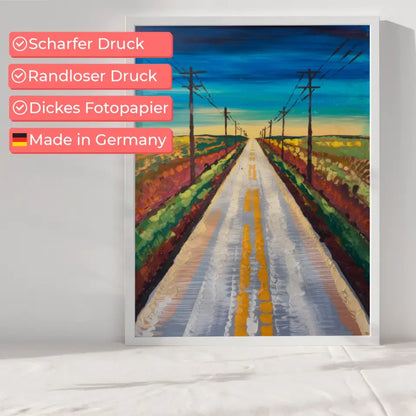 Farbenfrohes Poster mit abstrakten Linien und geometrischen Mustern. 6