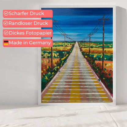 Bunter abstrakter Kunst-Poster mit geometrischen Mustern und Linien 6